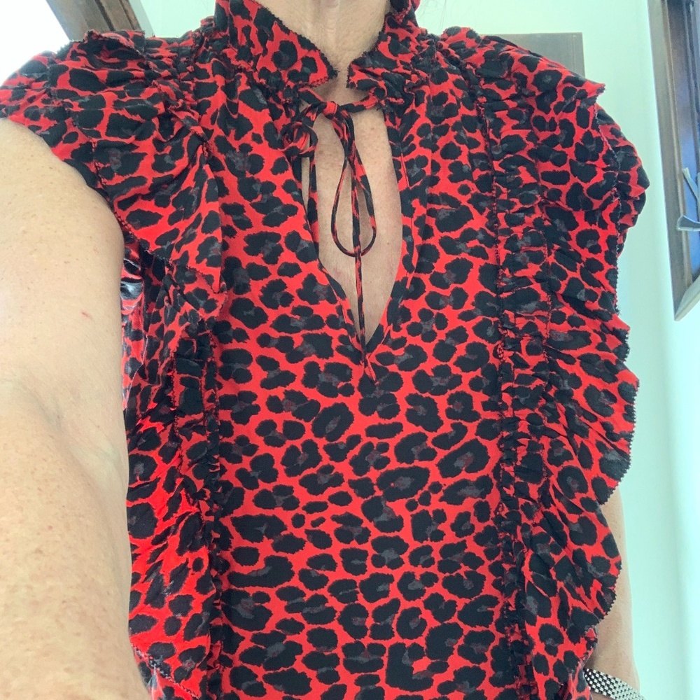 Zadig&Voltaire leopard print crepe top